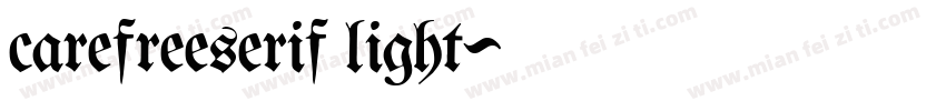 carefreeserif light字体转换